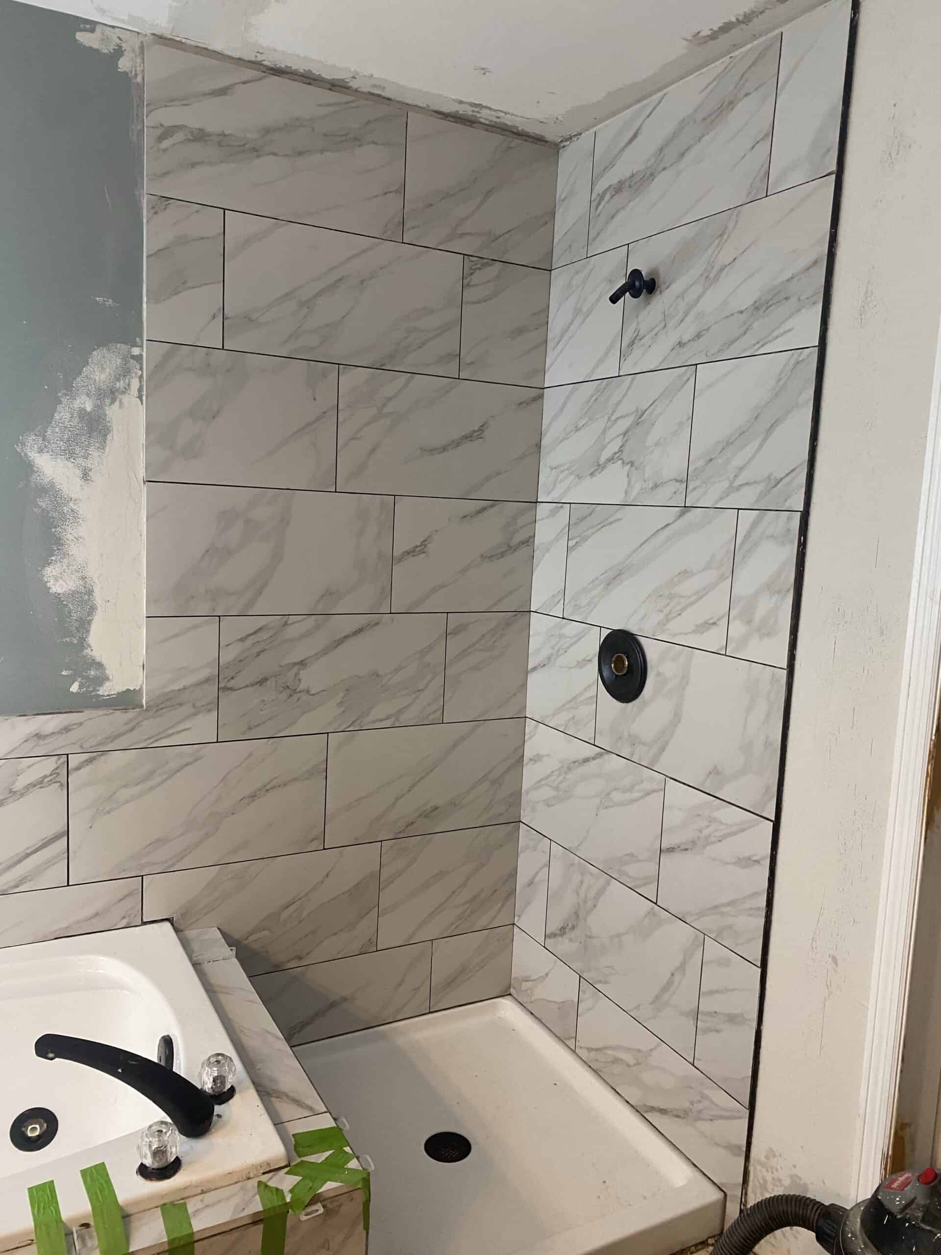 Bathroom Renovation: Adding tile to the shower and walls