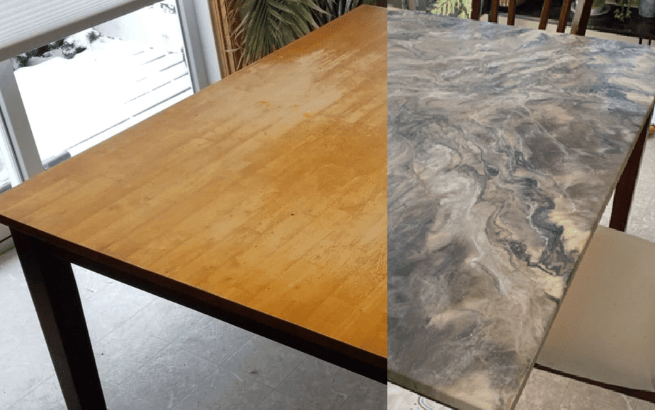 How to update a kitchen table using epoxy resin
