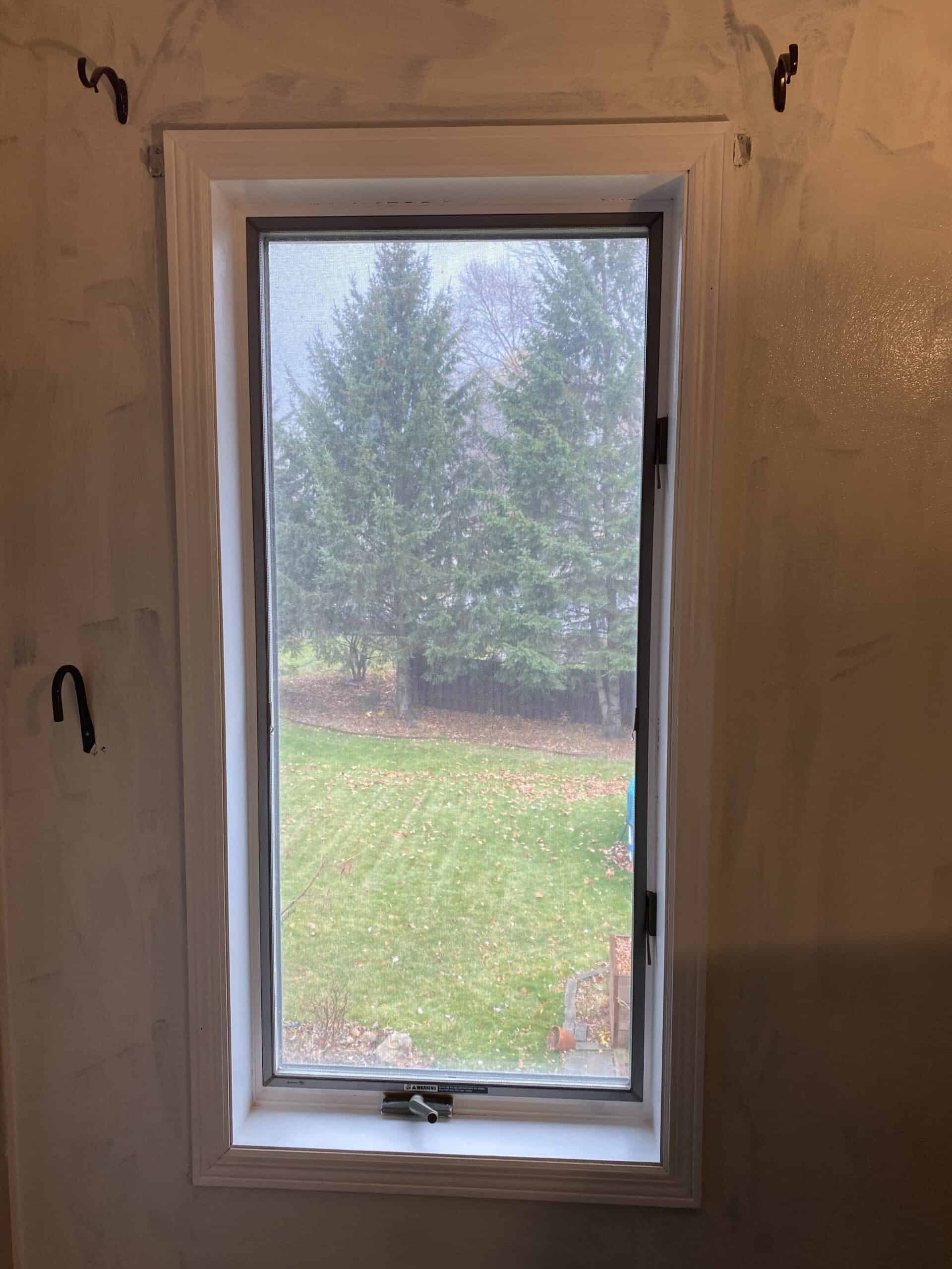 window with white trim