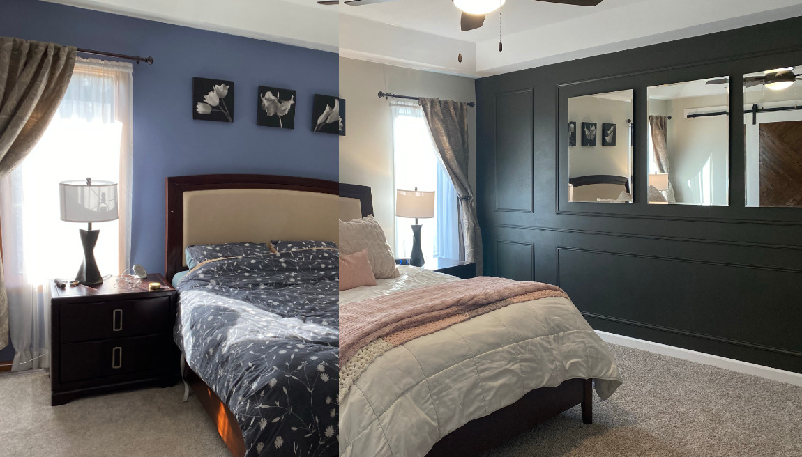 Master Bedroom Before and After: Extra cozy and bright!