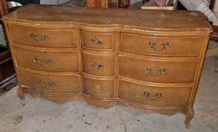 French Provincial Dresser: This dresser gets a nautical makeover!